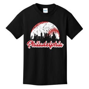 Retro Philadelphia Skyline Kids T-Shirt