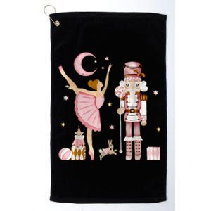 Retro Pink Sugar Plum Fairy Nutcracker Christmas Cute Xmas Platinum Collection Golf Towel