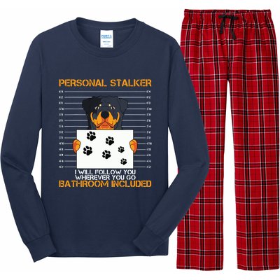 Rottweiler Personal Stalker Dog Owner Breeders Fur Parent Long Sleeve Pajama Set