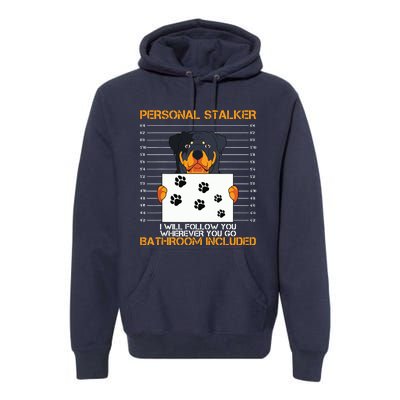 Rottweiler Personal Stalker Dog Owner Breeders Fur Parent Premium Hoodie