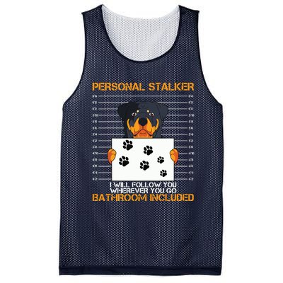 Rottweiler Personal Stalker Dog Owner Breeders Fur Parent Mesh Reversible Basketball Jersey Tank