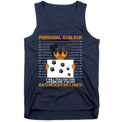 Rottweiler Personal Stalker Dog Owner Breeders Fur Parent Tank Top