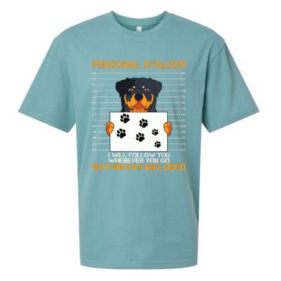 Rottweiler Personal Stalker Dog Owner Breeders Fur Parent Sueded Cloud Jersey T-Shirt