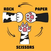 Rock Paper Scissors Cat Paws Pom Pom 12in Knit Beanie