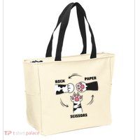 Rock Paper Scissors Cat Paws Zip Tote Bag