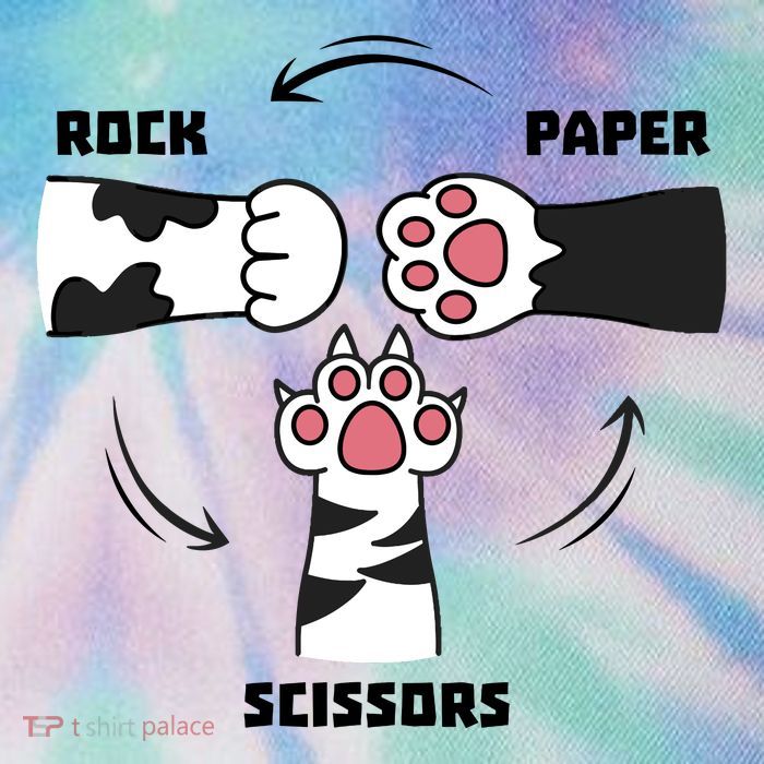 Rock Paper Scissors Cat Paws Legacy Tie Dye Trucker Hat