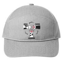 Rock Paper Scissors Cat Paws 7-Panel Snapback Hat