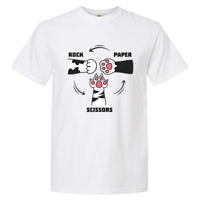 Rock Paper Scissors Cat Paws Garment-Dyed Heavyweight T-Shirt