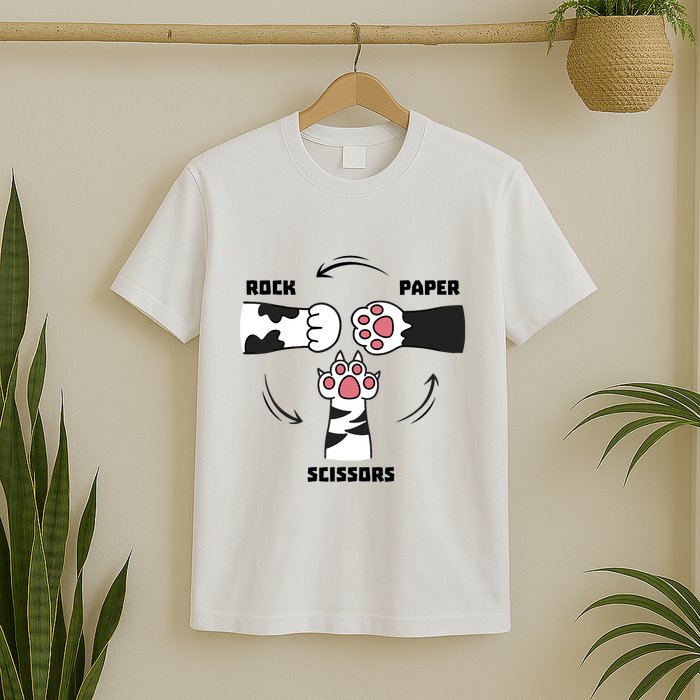 Rock Paper Scissors Cat Paws T-Shirt