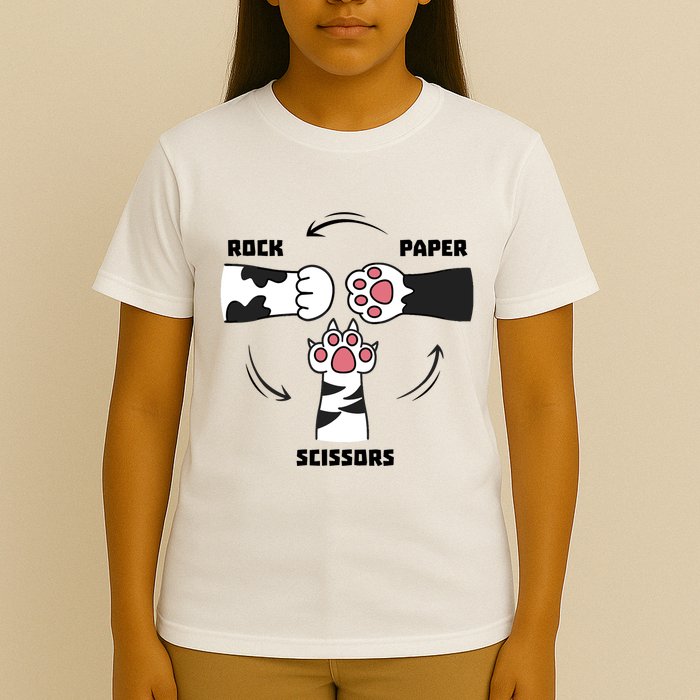 Rock Paper Scissors Cat Paws T-Shirt