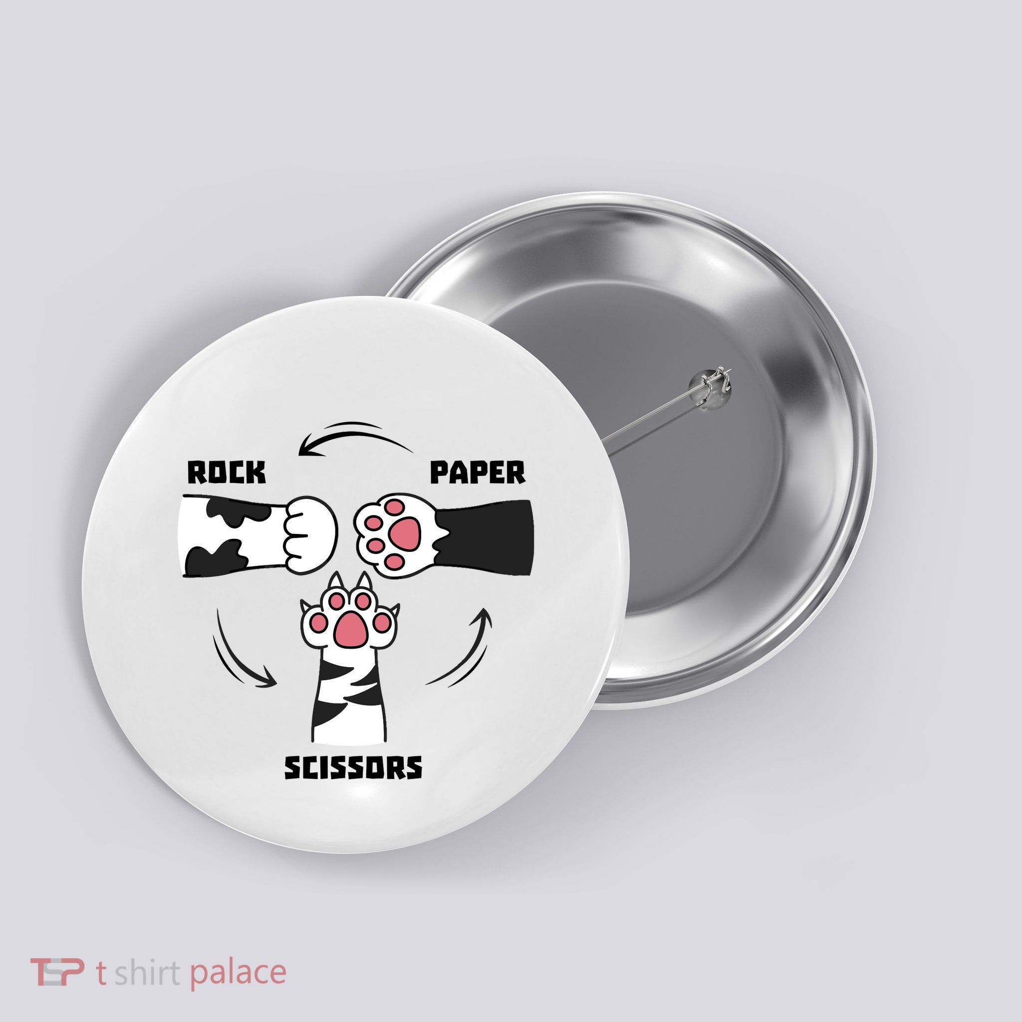 Rock Paper Scissors Cat Paws Button