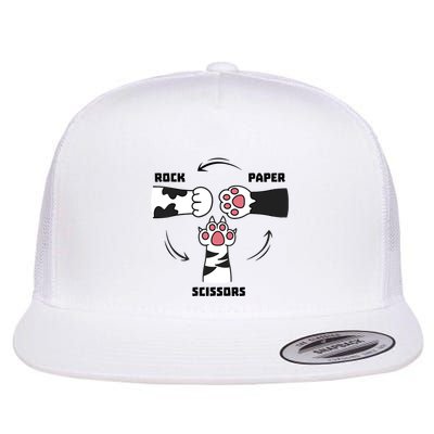 Rock Paper Scissors Cat Paws Flatbill Hat