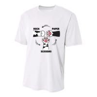 Rock Paper Scissors Cat Paws Youth Performance Sprint T-Shirt