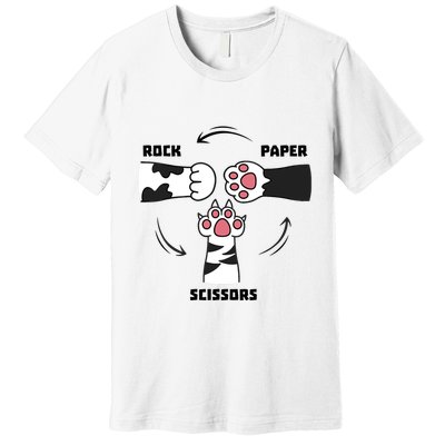 Rock Paper Scissors Cat Paws Premium T-Shirt