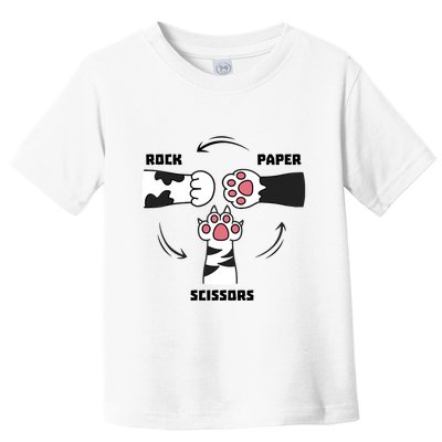 Rock Paper Scissors Cat Paws Toddler T-Shirt