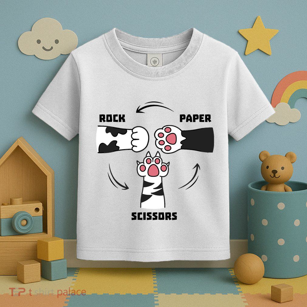 Rock Paper Scissors Cat Paws Toddler T-Shirt