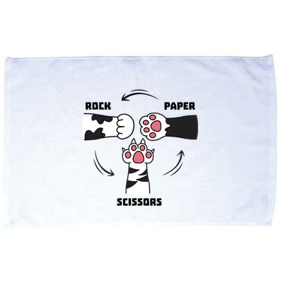 Rock Paper Scissors Cat Paws Microfiber Hand Towel