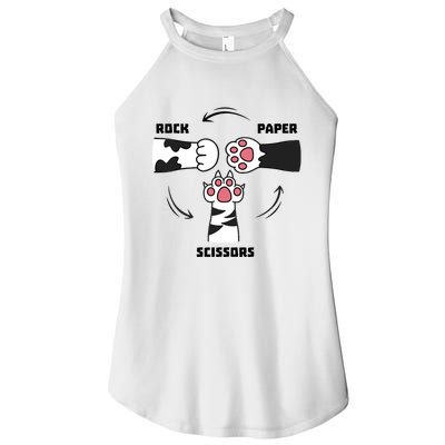 Rock Paper Scissors Cat Paws Women's Perfect Tri Rocker Tank