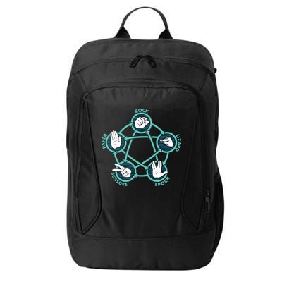 Rock Paper Scissors Lizard Spock City Backpack