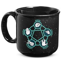 Rock Paper Scissors Lizard Spock 15oz Campfire Ceramic Mug