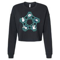 Rock Paper Scissors Lizard Spock Cropped Pullover Crew