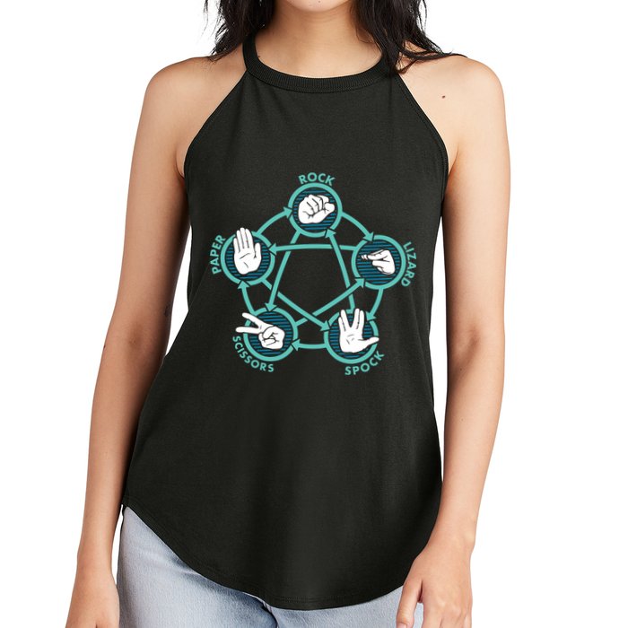 Rock Paper Scissors Lizard Spock Women's Perfect Tri Rocker Tank