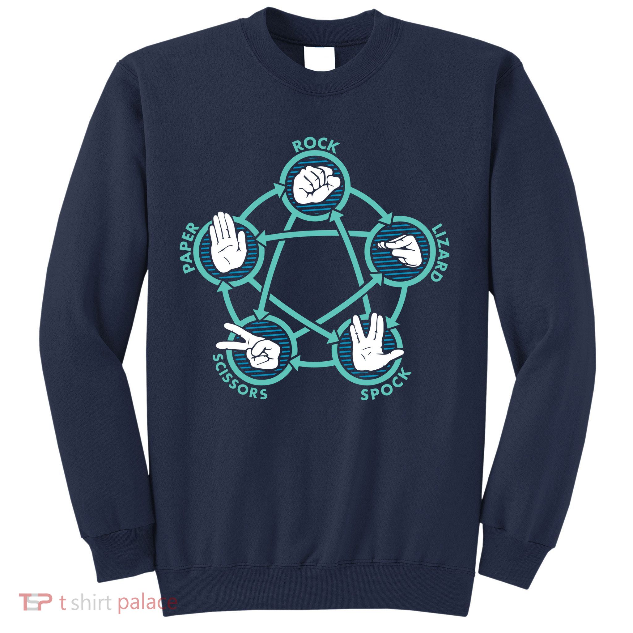 Rock Paper Scissors Lizard Spock Sweatshirt