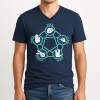 Rock Paper Scissors Lizard Spock V-Neck T-Shirt
