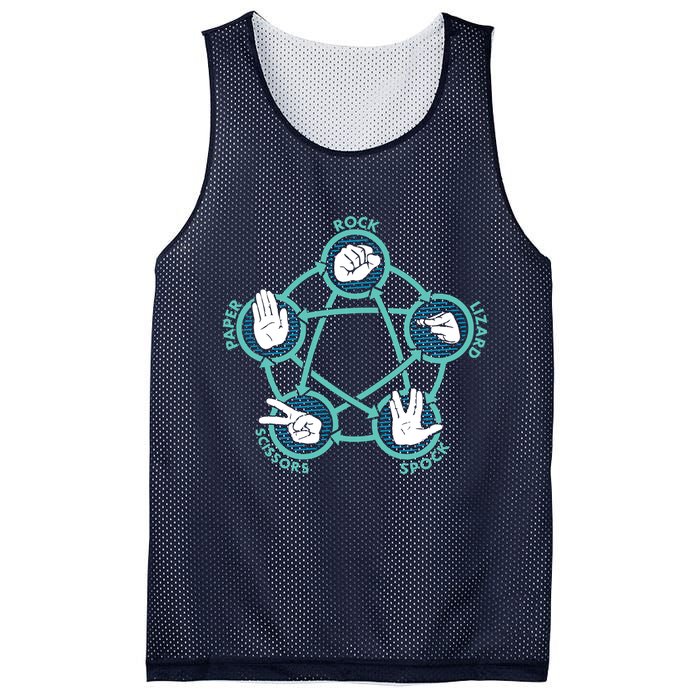 Rock Paper Scissors Lizard Spock Mesh Reversible Basketball Jersey Tank