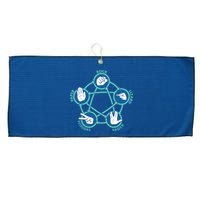 Rock Paper Scissors Lizard Spock Large Microfiber Waffle Golf Towel
