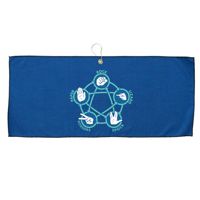 Rock Paper Scissors Lizard Spock Large Microfiber Waffle Golf Towel