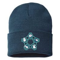 Rock Paper Scissors Lizard Spock Sustainable Knit Beanie
