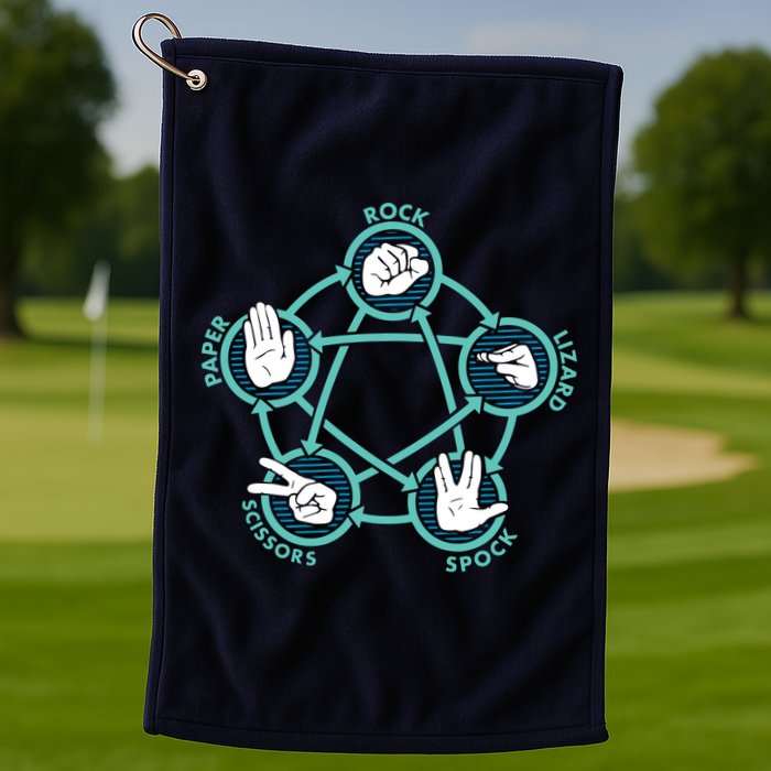 Rock Paper Scissors Lizard Spock Golf Towel