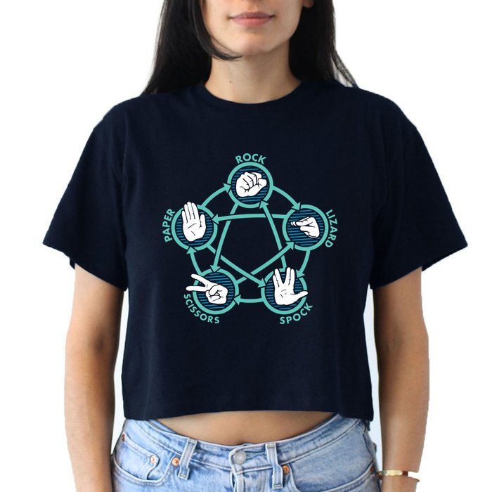 Rock Paper Scissors Lizard Spock Crop Top