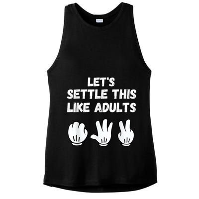 Rock Paper Scissors Lets Settle This Like Adults Ladies PosiCharge Tri-Blend Wicking Tank
