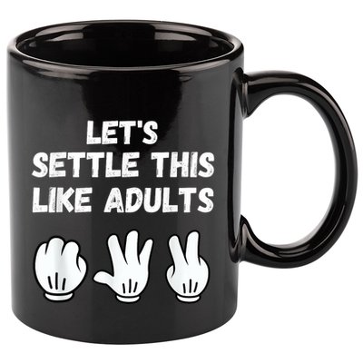 Rock Paper Scissors Lets Settle This Like Adults 11oz C Handle Ceramic Mug