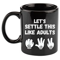 Rock Paper Scissors Lets Settle This Like Adults 11oz C Handle Ceramic Mug