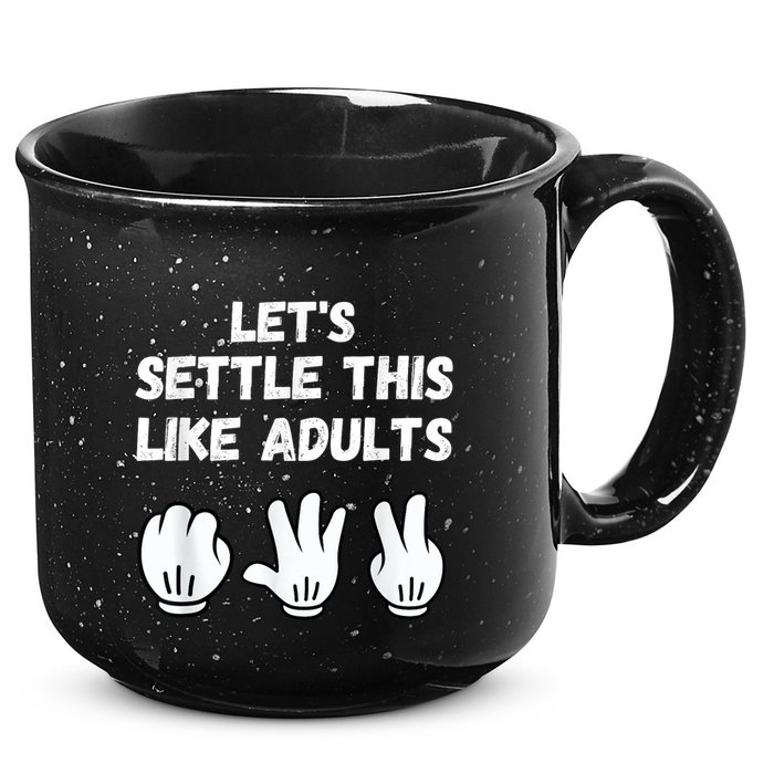 Rock Paper Scissors Lets Settle This Like Adults 15oz Campfire Ceramic Mug