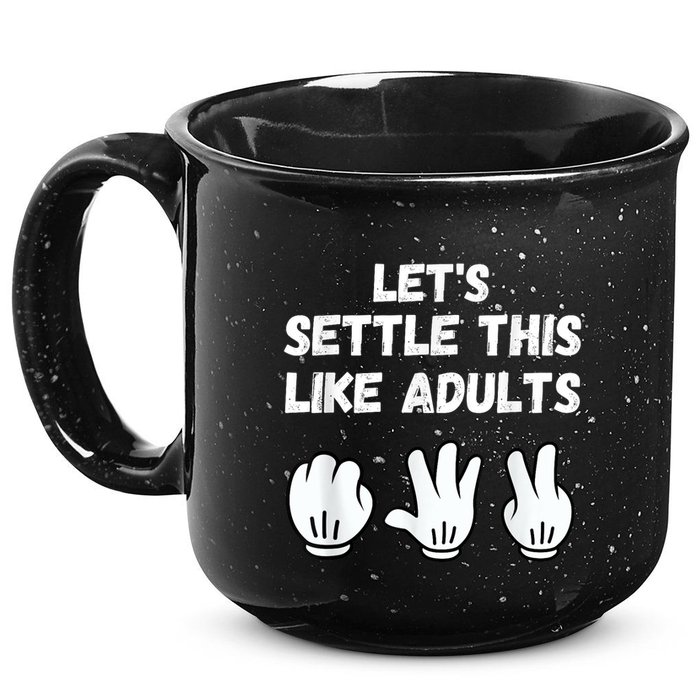 Rock Paper Scissors Lets Settle This Like Adults 15oz Campfire Ceramic Mug