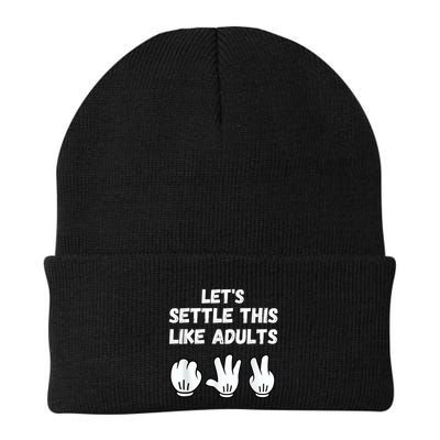 Rock Paper Scissors Lets Settle This Like Adults Beanie