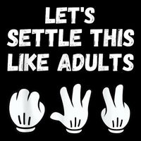 Rock Paper Scissors Lets Settle This Like Adults Flat Bill Trucker Hat