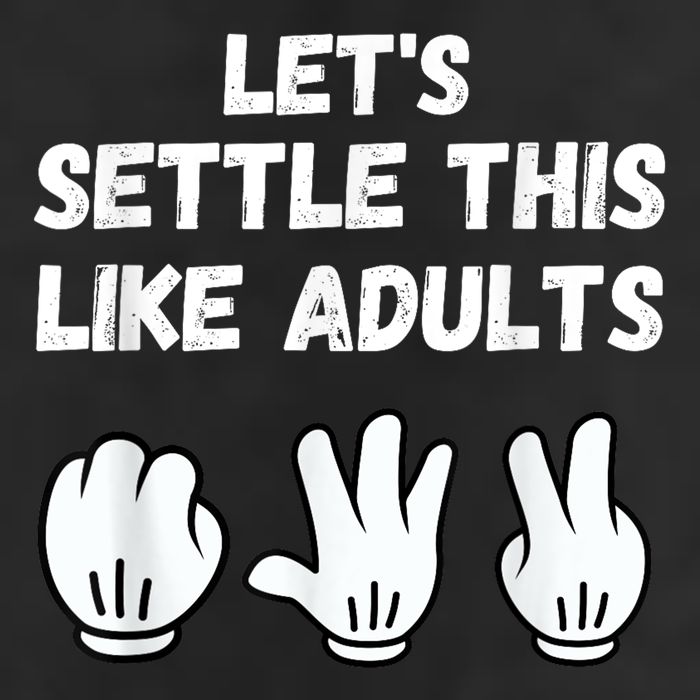 Rock Paper Scissors Lets Settle This Like Adults Crop Fleece Hoodie