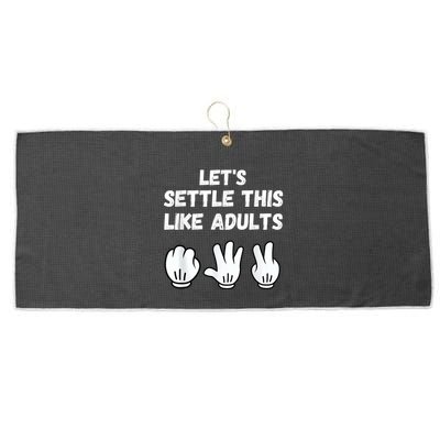 Rock Paper Scissors Lets Settle This Like Adults Large Microfiber Waffle Golf Towel