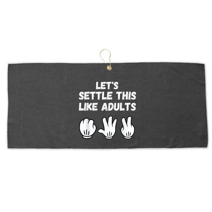 Rock Paper Scissors Lets Settle This Like Adults Large Microfiber Waffle Golf Towel