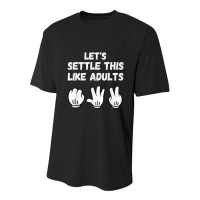 Rock Paper Scissors Lets Settle This Like Adults Youth Performance Sprint T-Shirt