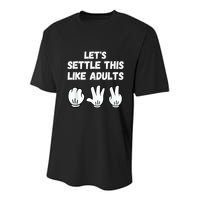 Rock Paper Scissors Lets Settle This Like Adults Youth Performance Sprint T-Shirt