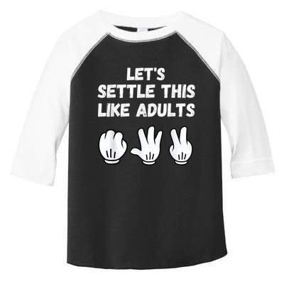 Rock Paper Scissors Lets Settle This Like Adults Toddler Fine Jersey T-Shirt