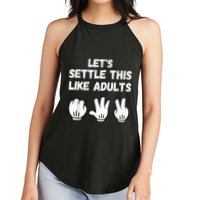 Rock Paper Scissors Lets Settle This Like Adults Women's Perfect Tri Rocker Tank