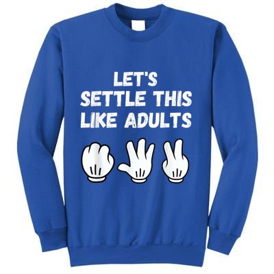 Rock Paper Scissors Lets Settle This Like Adults Sweatshirt