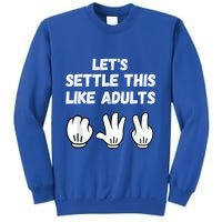 Rock Paper Scissors Lets Settle This Like Adults Sweatshirt